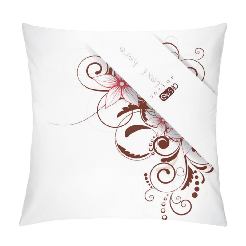 Personality  Abdtract Floral Background With Flowers And Swirls Pillow Covers