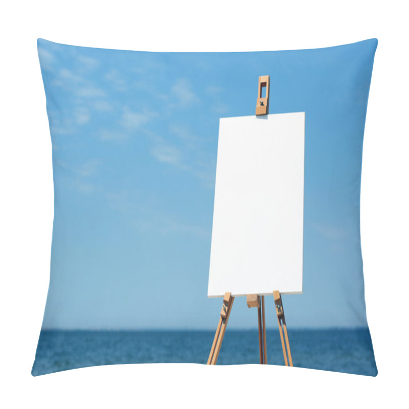 Personality  Easel With Canvas On Beach Pillow Covers