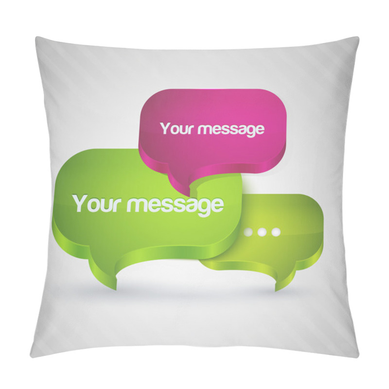 Personality  Speech Bubbles For Your Message. Pillow Covers