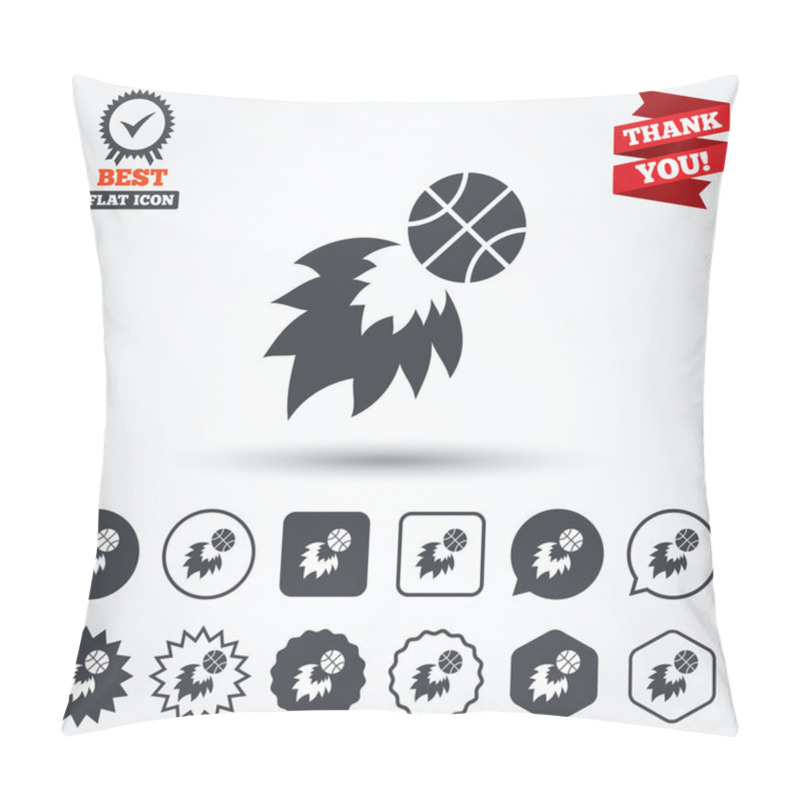 Personality  Basketball Fireball Signs Pillow Covers