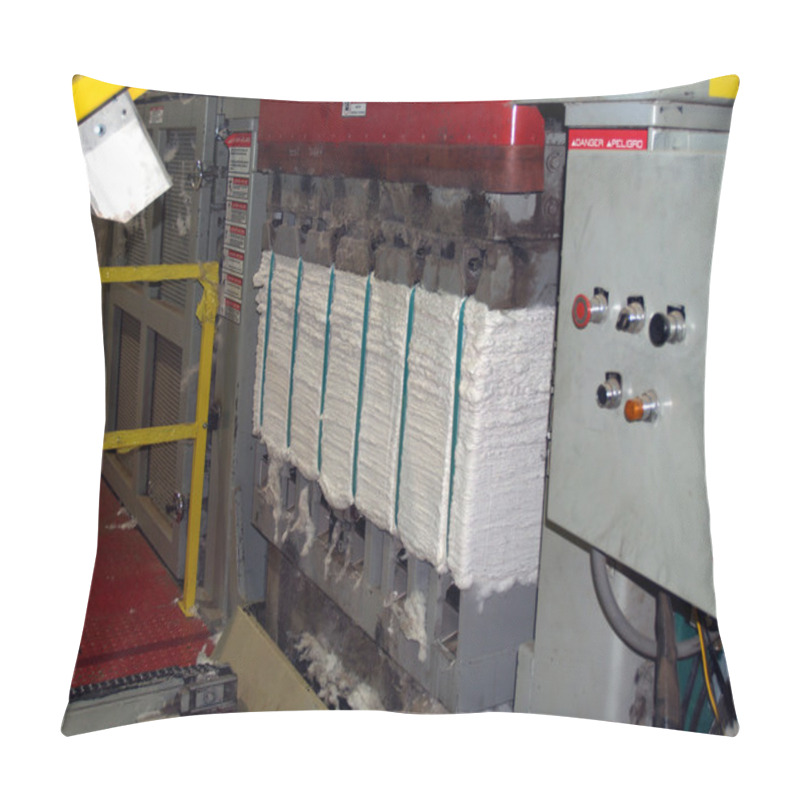 Personality  Completed Cotton Bale That Is Ready To Be Pushed Out Of The Cotton Bale Press. Pillow Covers