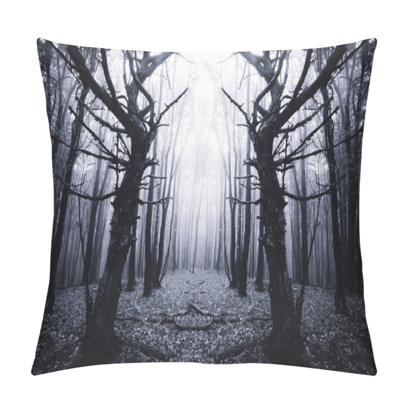 Personality  Scary Old Trees In Dark Forest Pillow Covers