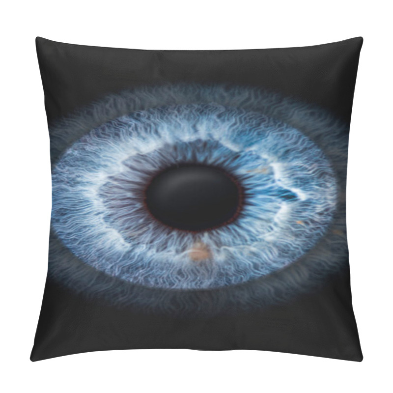 Personality  Close-up Photograph (macro Photo) Of The Iris Of A Blue Eye, Ideal For Background Or Texture Pillow Covers