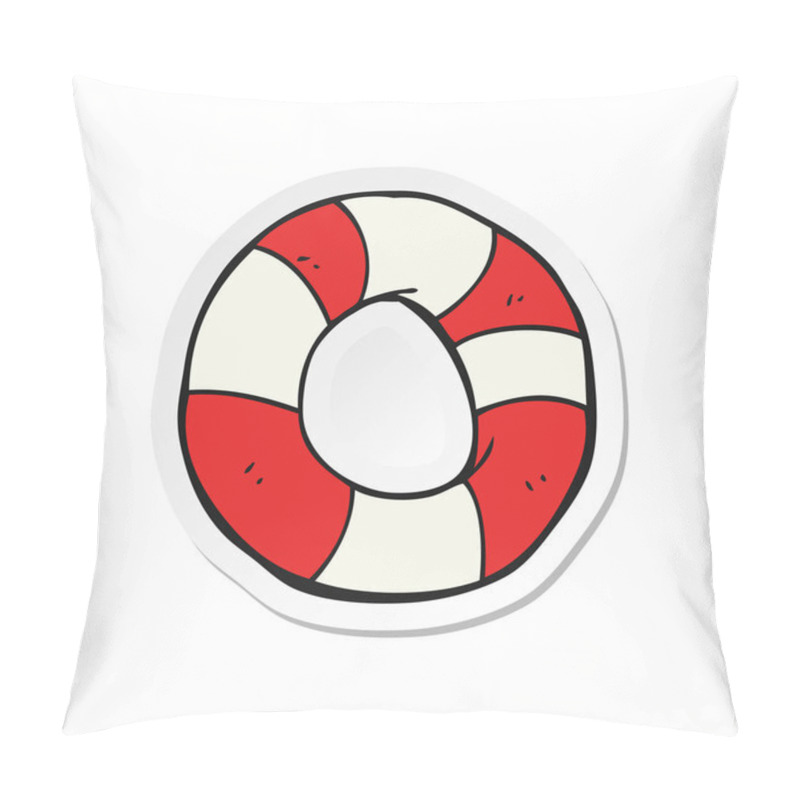 Personality  Sticker Of A Cartoon Life Ring Pillow Covers