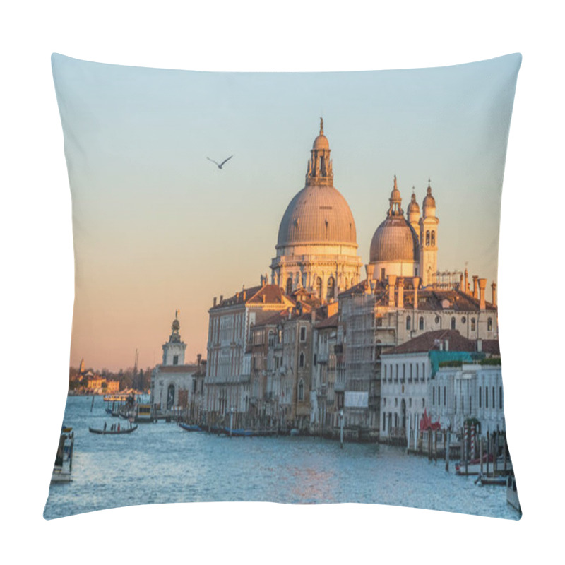 Personality  The Grand Canal With Santa Maria Della Salute Basilica In The Background In Venice, Italy Pillow Covers