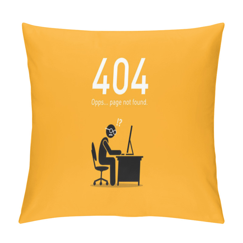 Personality  Website Error 404. Page Not Found. Pillow Covers