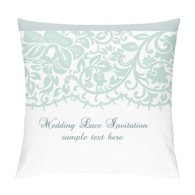 Personality  Vector Lace Invitation Card With Lace Floral Ornament Pillow Covers