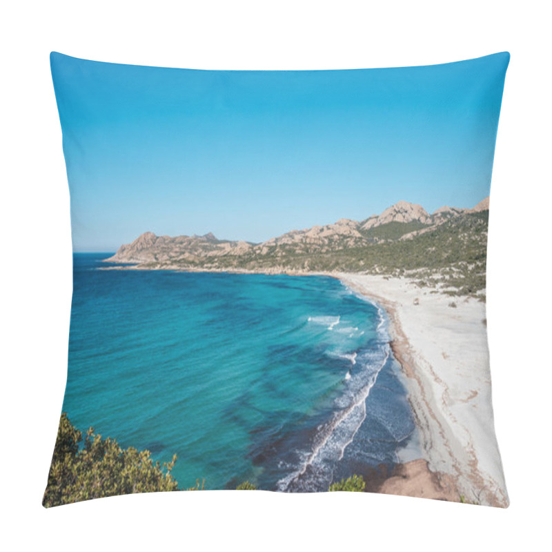 Personality  Deserted Ostriconi Beach In Balagne Region Of Corsica Pillow Covers