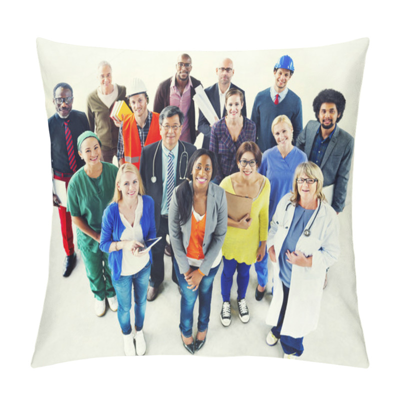 Personality  Multi-ethnic People With Various Jobs Concept Pillow Covers