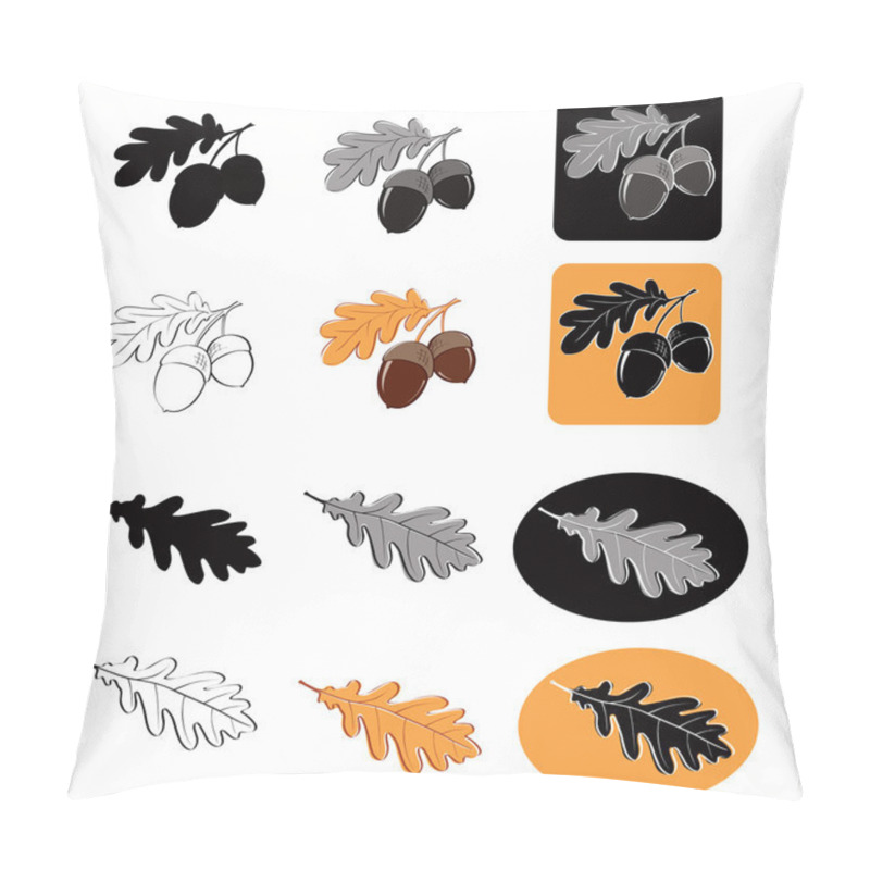 Personality  Acorns And Oak Leaves Pillow Covers