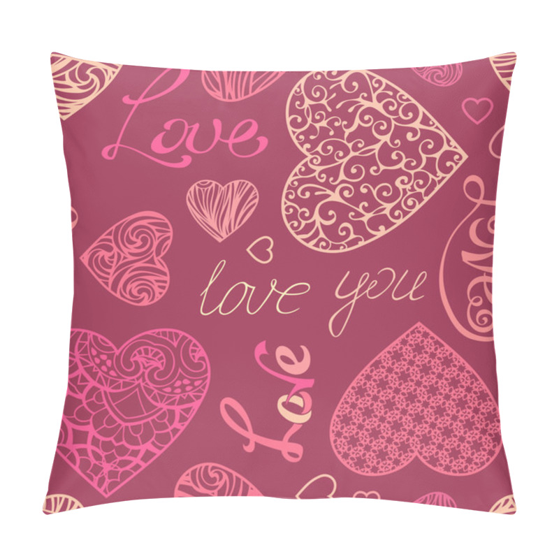 Personality  Valentine's Seamless Pattern.  Pillow Covers