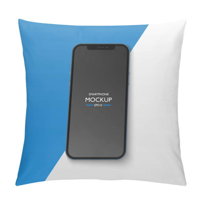 Personality  Smartphone Application Screen Mockup On Grey Baclground, Vector Illustration Pillow Covers