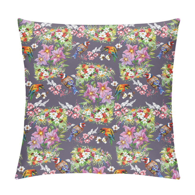 Personality  Pattern With Flowers And Birds  Pillow Covers