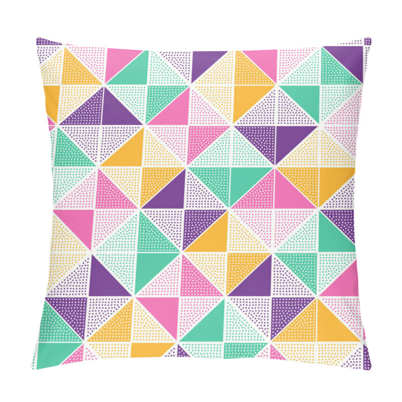 Personality  Seamless Creative Stylish Doodle Dots Playful Geometric Tiles Pattern Pillow Covers