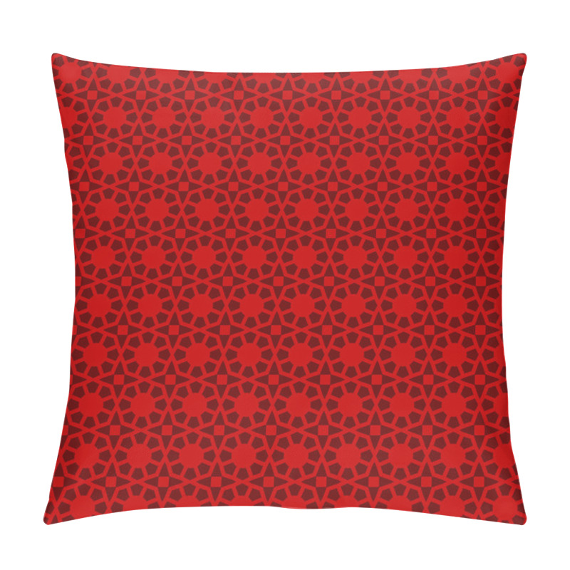 Personality  Seamless Chinese Window Tracery Star Square Pattern Background. Pillow Covers