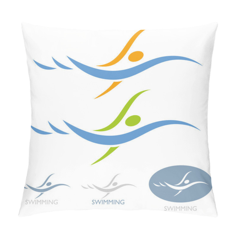 Personality  Swimming Icon Pillow Covers