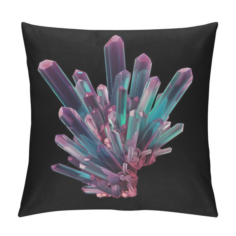 Personality  Blue Green Crystals, Pillow Covers