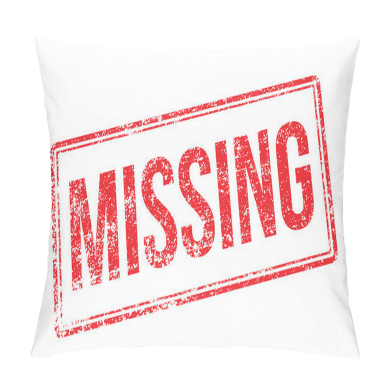 Personality  Missing Red Rubber Stamp On White Pillow Covers