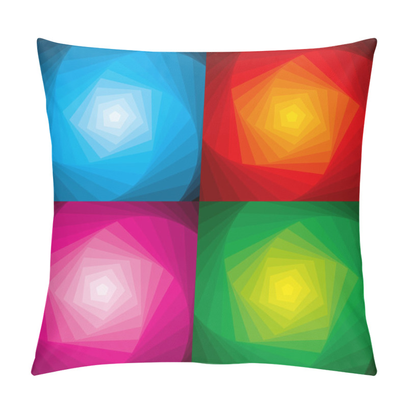 Personality  Abstract Optical Illusion Swirl Set. Vector. Pillow Covers