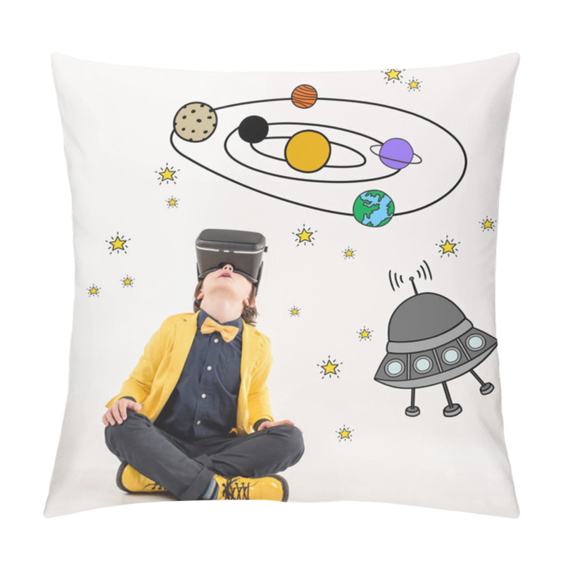 Personality  Boy Dreaming About Space Traveling  Pillow Covers