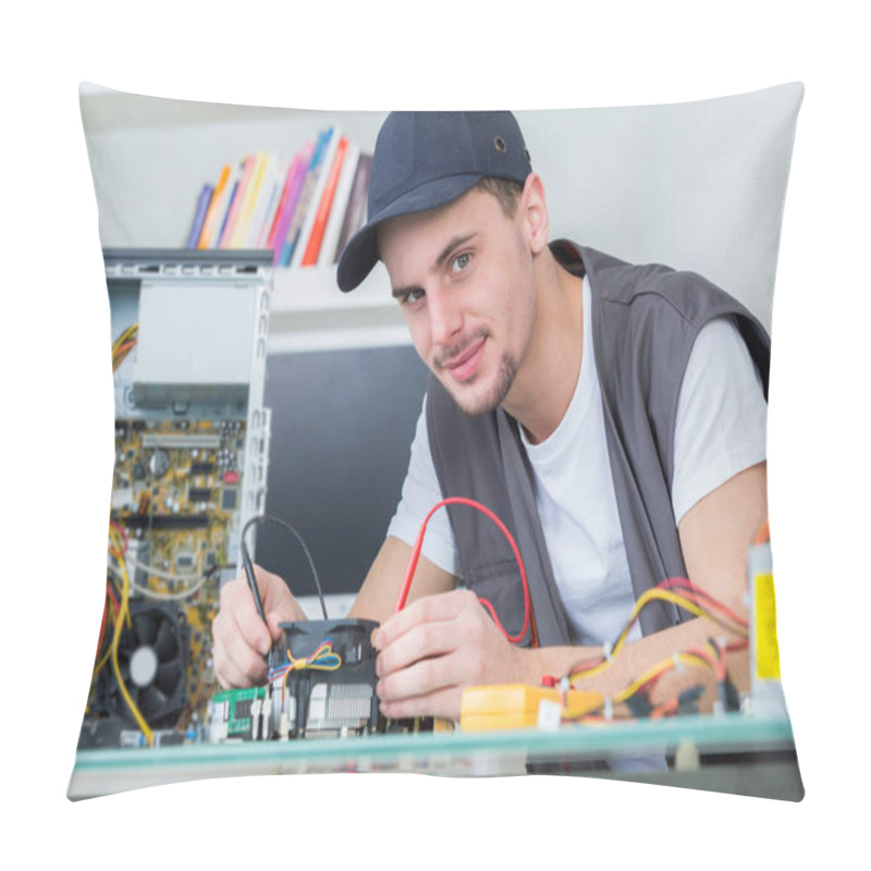 Personality  Young Male Tech Tests Electronic Equipment Pillow Covers