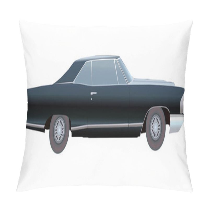 Personality  American Old Car. Vector. Pillow Covers