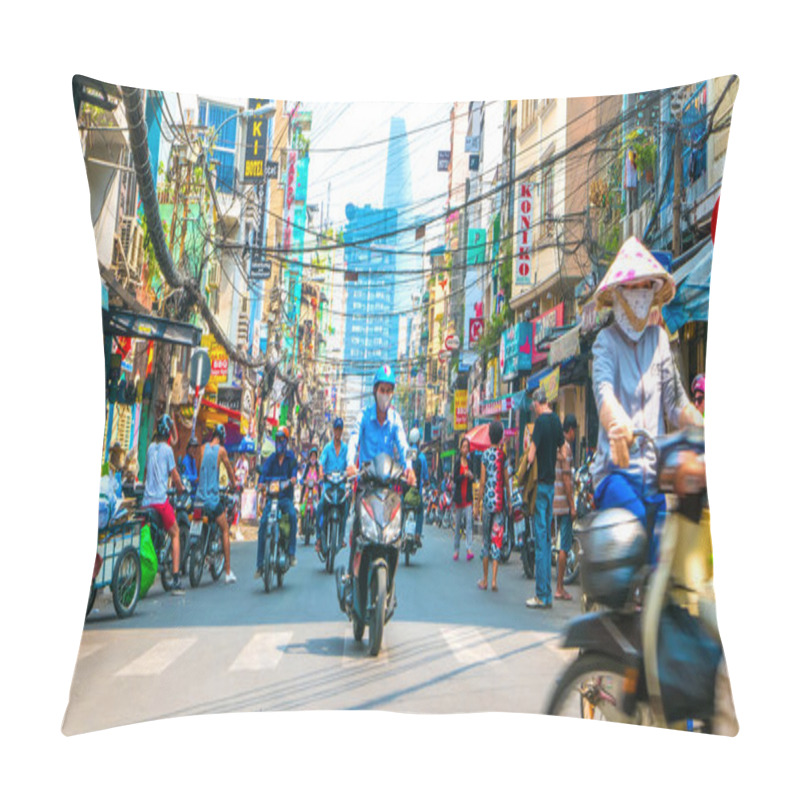 Personality  Street Scene Of Daily Life In Ho Chi Minh City Pillow Covers