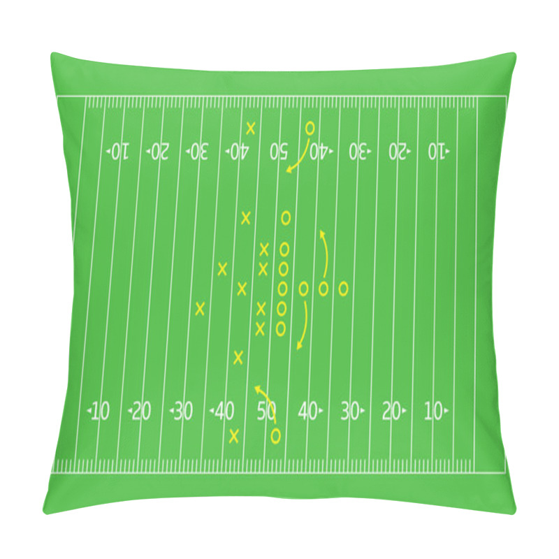 Personality  American Football Field Pillow Covers