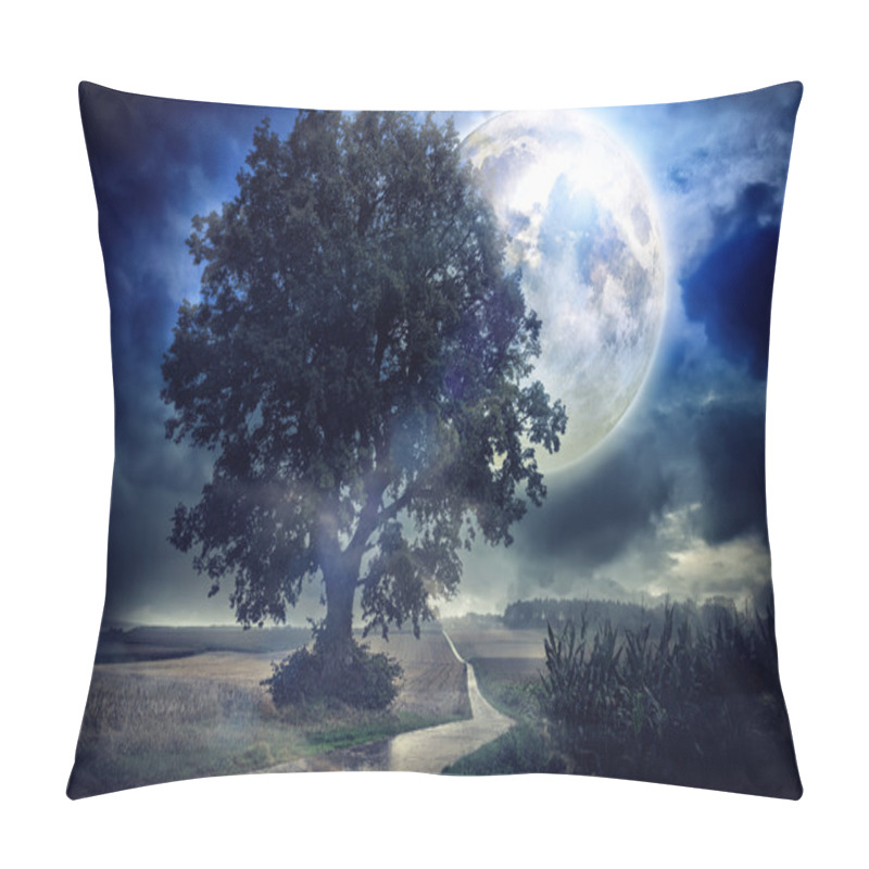 Personality  Full Moon Over Corn Field Pillow Covers