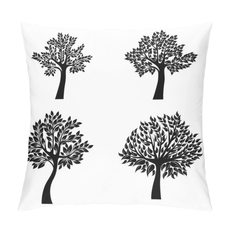 Personality  Vector Tree Illustration Pillow Covers