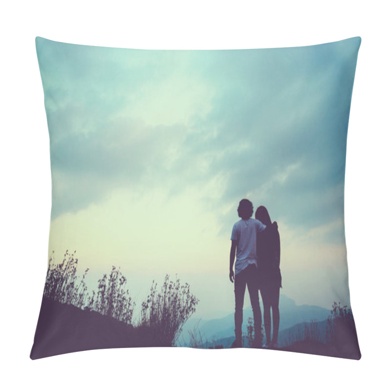 Personality  Natural Background Couples Lovers. The Sun Rises In The Morning On The Mountain. Thailand Doi Inthanon. Travel Nature. Travel Relax. Nature, Outdoor, Holiday. Pillow Covers