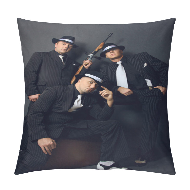 Personality  Three Gangsters. Pillow Covers