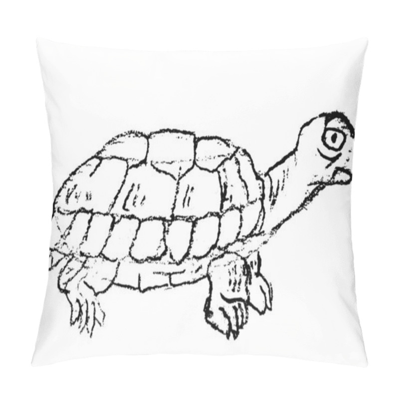 Personality  Hand-drawn Sketch Of Turtle Pillow Covers