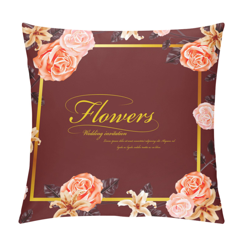 Personality  Graceful Floral Wedding Invitation Pillow Covers