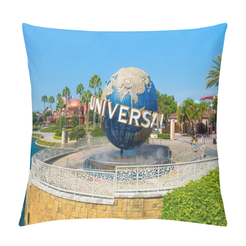 Personality  The Famous Globe At The Universal Theme Parks In Florida Pillow Covers