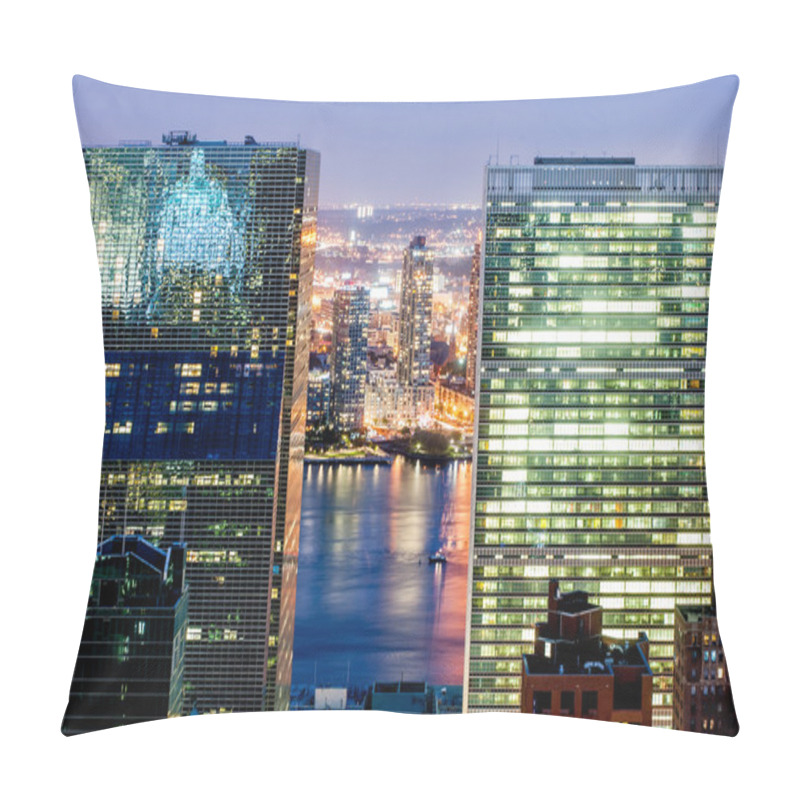 Personality  New York Skyscrapers At Twilight Pillow Covers