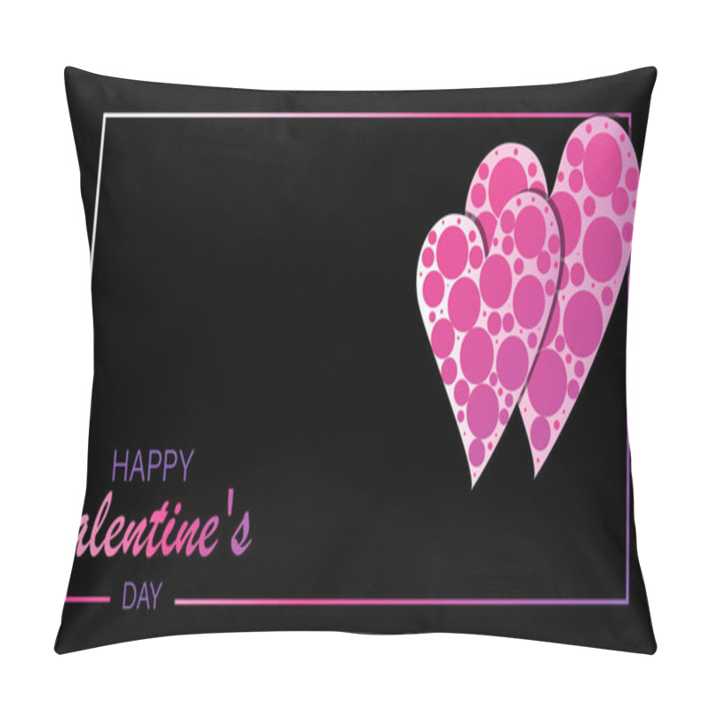 Personality  Valentine's Day Vector Background, Card. Pair Of Hearts. Pillow Covers