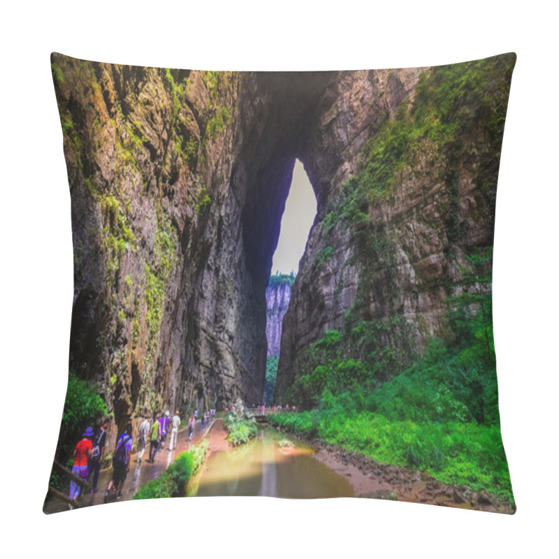 Personality  Wulong Karst Limestone Rock Formations In Longshui Gorge Difeng, An Important Constituent Part Of The Wulong Karst World Natural Heritage. China Pillow Covers