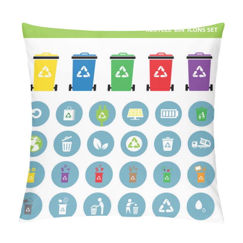 Personality  Trash Categories Recycle For Garbage Bins Pillow Covers