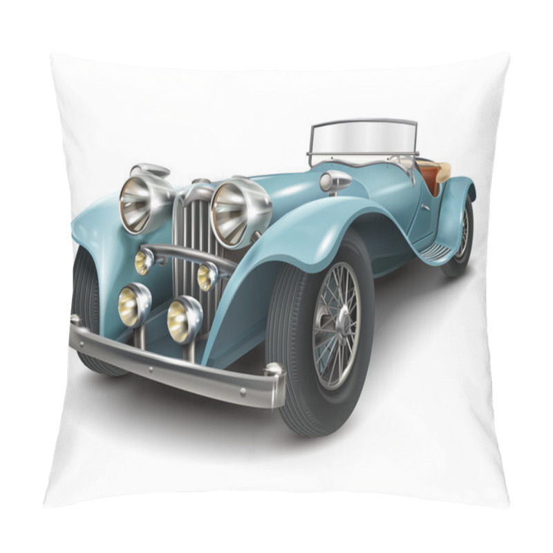 Personality  Attractive Retro Blue Car Pillow Covers