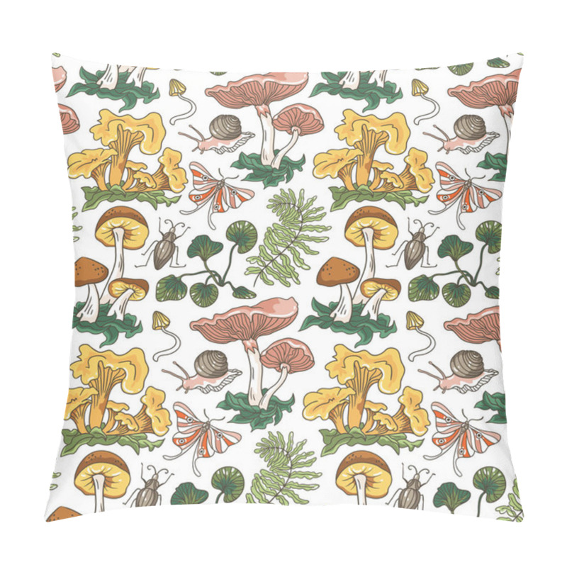 Personality  Seamless Pattern With Mushrooms Pillow Covers