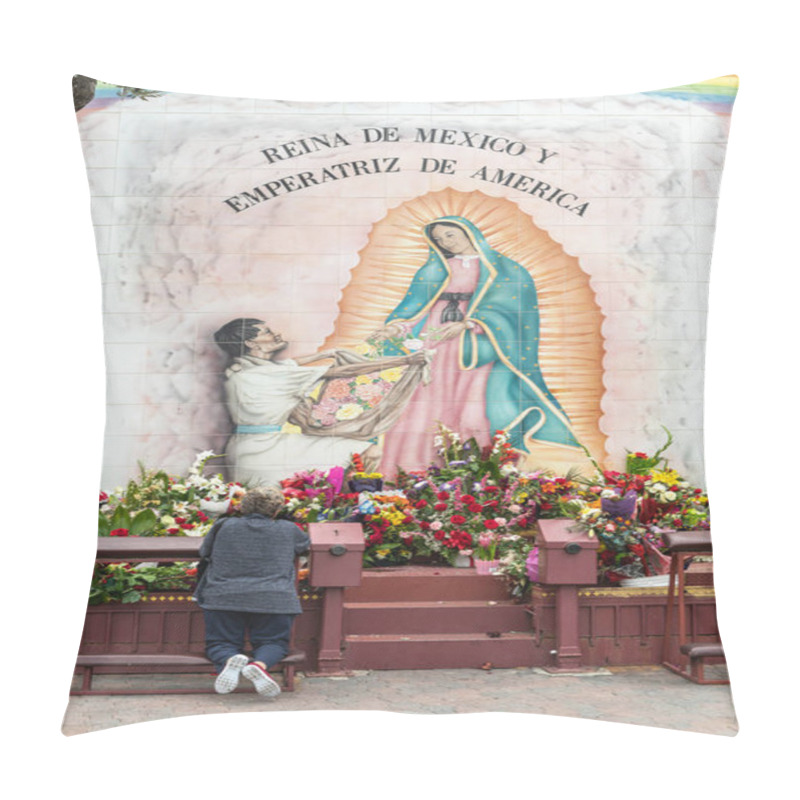 Personality  Pilgrim Site At Our Lady Queen Of Angels Church, Los Angeles Cal Pillow Covers