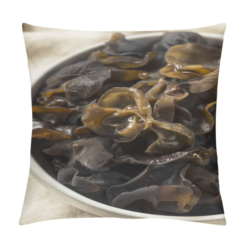 Personality  Raw Organic Wood Ear Mushrooms in a Bowl pillow covers