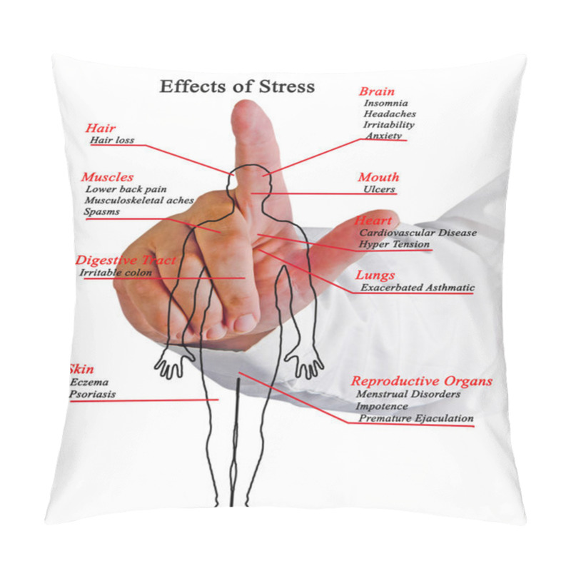 Personality  Diagram Of Effects Of Stress Pillow Covers