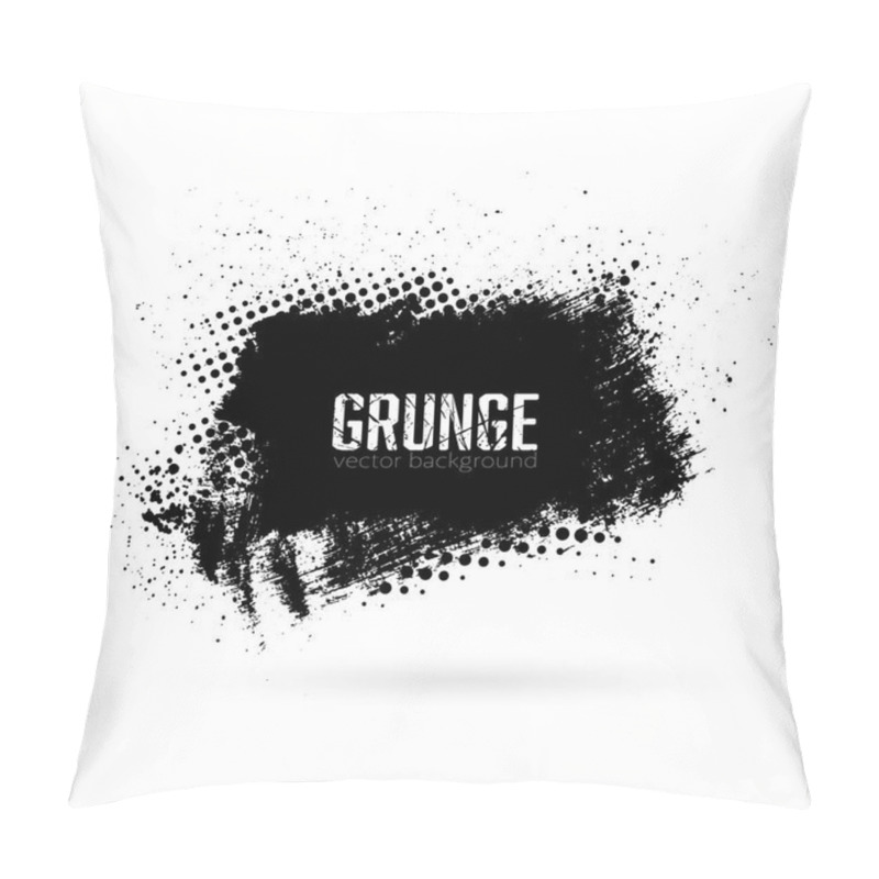 Personality  Vector Splatter Paint Texture Grunge Background.Black Spray Blot Of Ink Abstract Illustation Eps.10 Pillow Covers