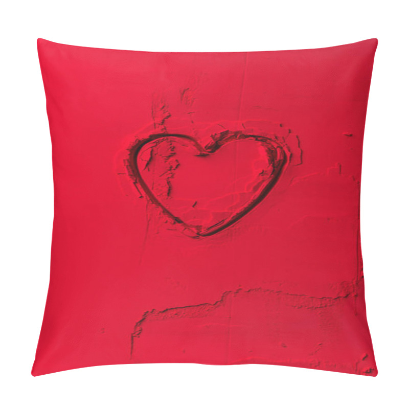 Personality  Elevated View Of Shape Of Cookie Cutter In Shape Of Heart On Red Powder  Pillow Covers