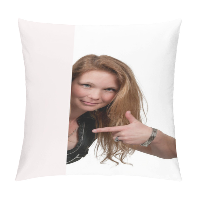 Personality  Woman Behind A Display Pillow Covers