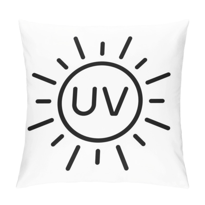 Personality  Radiation, Sun, Ultraviolet, Uv Fully Editable Vector Icon Pillow Covers