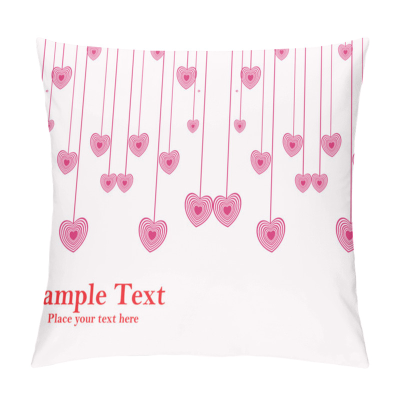 Personality  Hanging Pink Heart Shape Illustration Pillow Covers