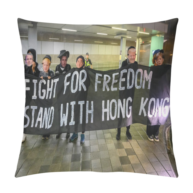 Personality  Protests During The General Strike In Hong Kong, Sep 2019. Pillow Covers